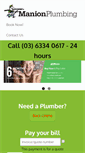 Mobile Screenshot of manionplumbing.com.au
